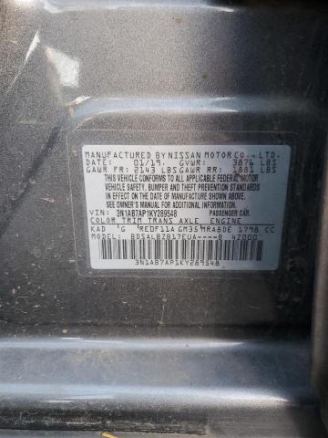 3N1AB7AP1KY289548 - 2019 NISSAN SENTRA S SILVER photo 12