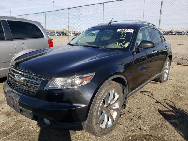 JNRAS08W55X210437 - 2005 INFINITI FX35 BLACK photo 2