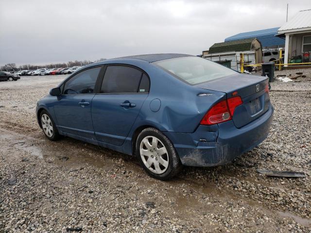 1HGFA16508L077284 - 2008 HONDA CIVIC LX BLUE photo 2