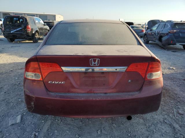 19XFA1F50AE068758 - 2010 HONDA CIVIC LX BURGUNDY photo 6