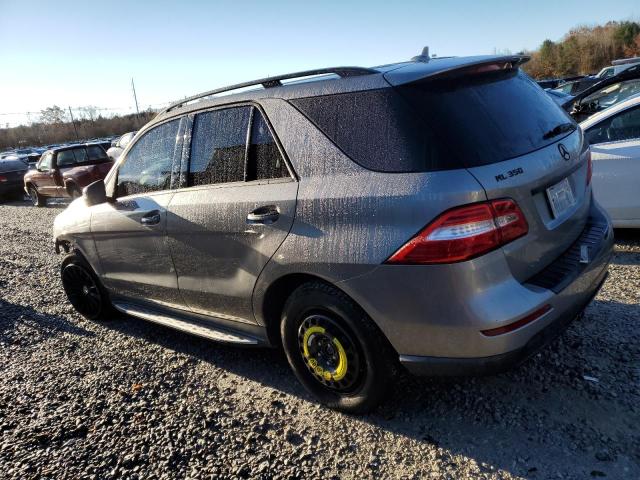 4JGDA5HBXEA359340 - 2014 MERCEDES-BENZ ML 350 4MATIC GRAY photo 2