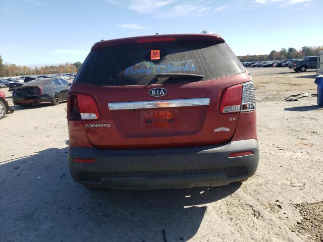 5XYKUCA19BG033467 - 2011 KIA SORENTO EX BURGUNDY photo 6