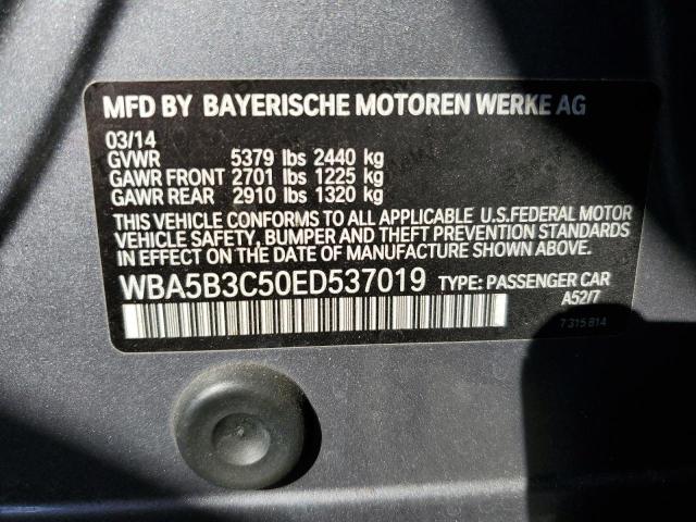 WBA5B3C50ED537019 - 2014 BMW 535 XI SILVER photo 12