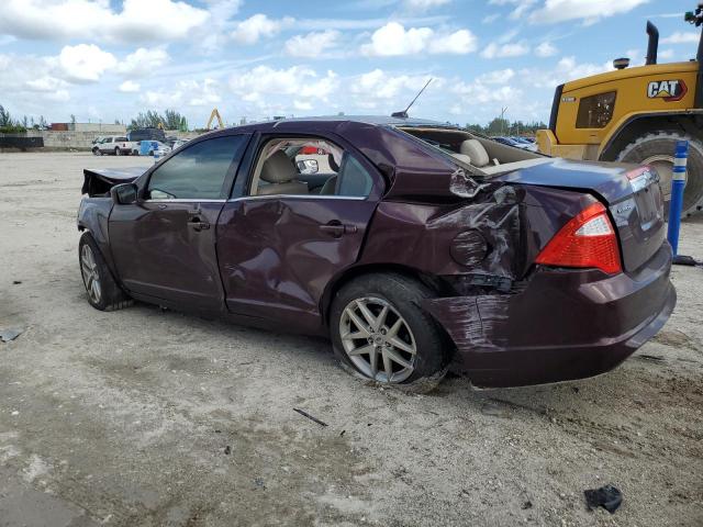 3FAHP0JA6BR253046 - 2011 FORD FUSION SEL MAROON photo 2