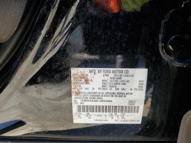 1FM5K8AB8LGB42960 - 2020 FORD EXPLORER POLICE INTERCEPTOR 黑色 照片 13