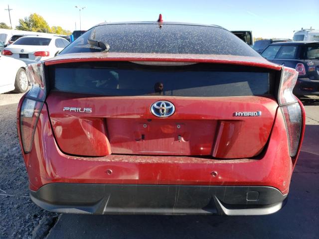 JTDKARFU5J3551643 - 2018 TOYOTA PRIUS RED photo 6