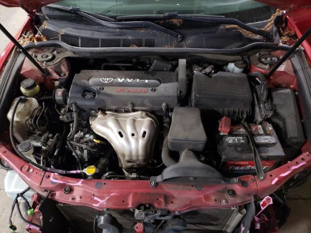 4T4BE46K98R026192 - 2008 TOYOTA CAMRY CE RED photo 11