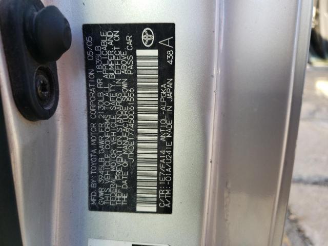 JTKDE177450061556 - 2005 TOYOTA SCION TC 银色 照片 12