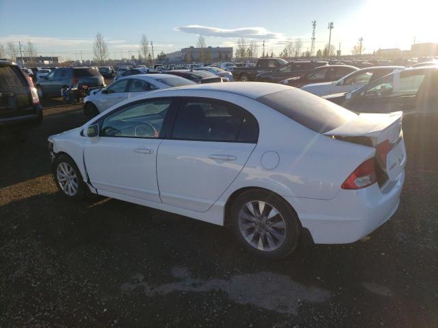 2HGFA16039H102584 - 2009 HONDA CIVIC EXL WHITE photo 2