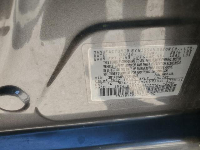 3N1AB7AP4JY316076 - 2018 NISSAN SENTRA S GRAY photo 12