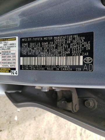 2T1KR32E85C387595 - 2005 TOYOTA COROLLA MA XR BLUE photo 12