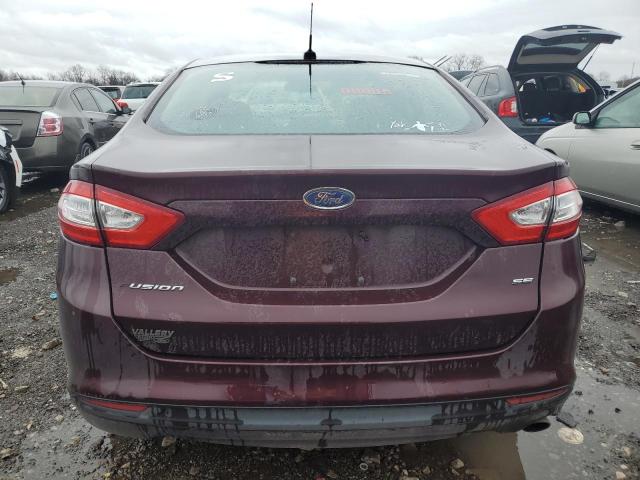 3FA6P0H76DR359999 - 2013 FORD FUSION SE BURGUNDY photo 6