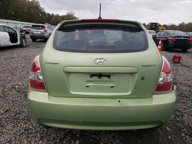 KMHCM36C68U096236 - 2008 HYUNDAI ACCENT GS GREEN photo 6