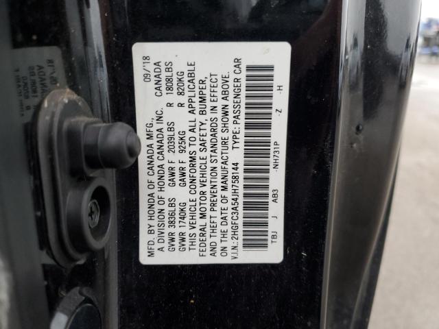 2HGFC3A54JH758144 - 2018 HONDA CIVIC SI BLACK photo 12