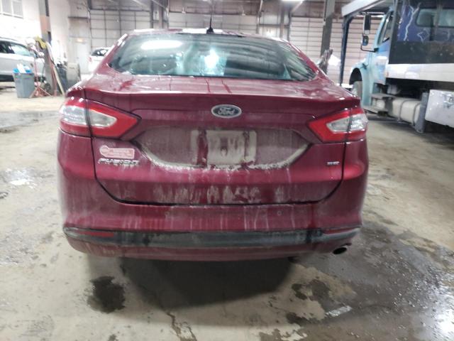 3FA6P0H79GR313989 - 2016 FORD FUSION SE MAROON photo 6