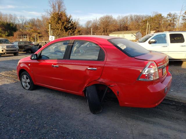 KL1TG56688B114725 - 2008 CHEVROLET AVEO LT RED photo 2