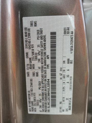 5LMCJ2C98HUL32054 - 2017 LINCOLN MKC SELECT Մոխրագույն լուսանկար 12