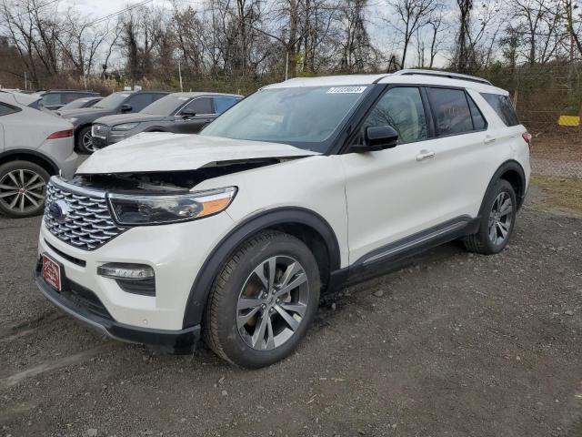 1FM5K8HCXLGA23662 - 2020 FORD EXPLORER PLATINUM WHITE photo 1