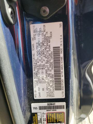 5TFTX4GN7DX021958 - 2013 TOYOTA TACOMA PRERUNNER ACCESS CAB BLUE photo 12