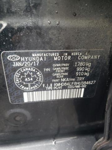 KMHD84LF8HU384627 - 2017 HYUNDAI ELANTRA SE BLACK photo 13