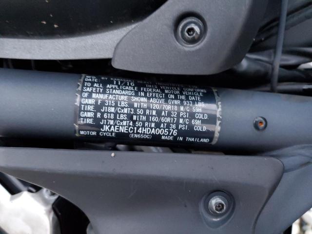 JKAENEC14HDA00576 - 2017 KAWASAKI EN650 C 黑色 照片 10