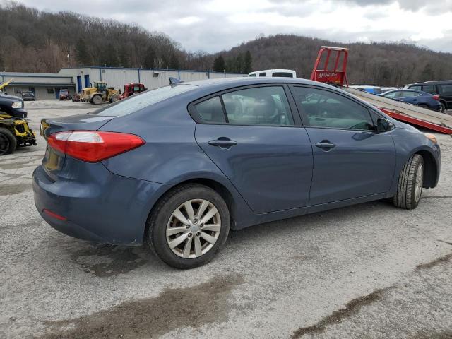 KNAFX4A69E5165925 - 2014 KIA FORTE LX BLUE photo 3