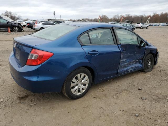 19XFB2F5XCE325253 - 2012 HONDA CIVIC LX BLUE photo 3