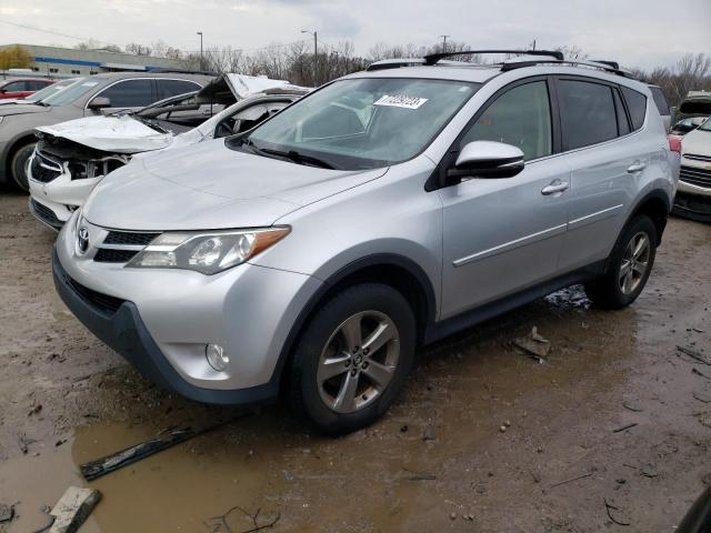 JTMRFREV4FD174654 - 2015 TOYOTA RAV4 XLE SILVER photo 1