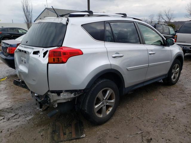 JTMRFREV4FD174654 - 2015 TOYOTA RAV4 XLE SILVER photo 3