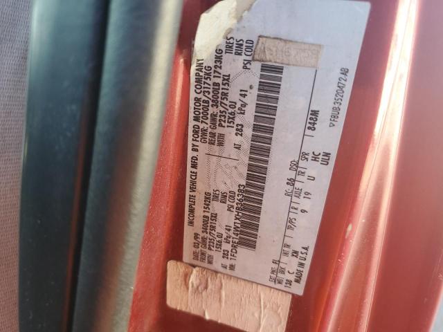 1FDRE14W1XHB36383 - 1999 FORD ECONOLINE E150 VAN RED photo 13