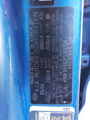 KNAFX4A62F5269304 - 2015 KIA FORTE LX BLUE photo 13