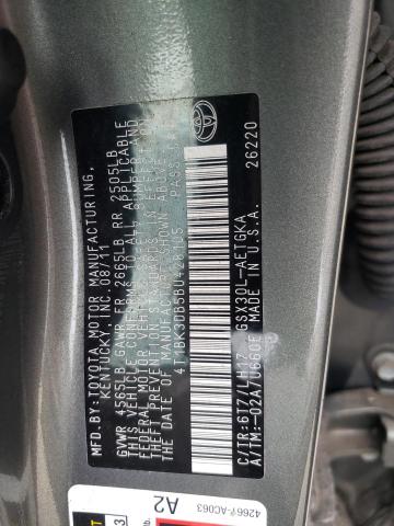 4T1BK3DB5BU428105 - 2011 TOYOTA AVALON BASE 灰色 照片 12