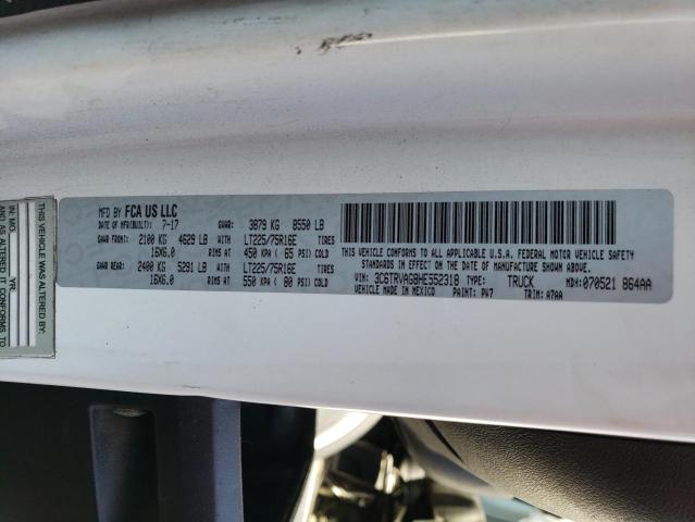 3C6TRVAG8HE552318 - 2017 RAM PROMASTER 1500 STANDARD 白色 照片 14