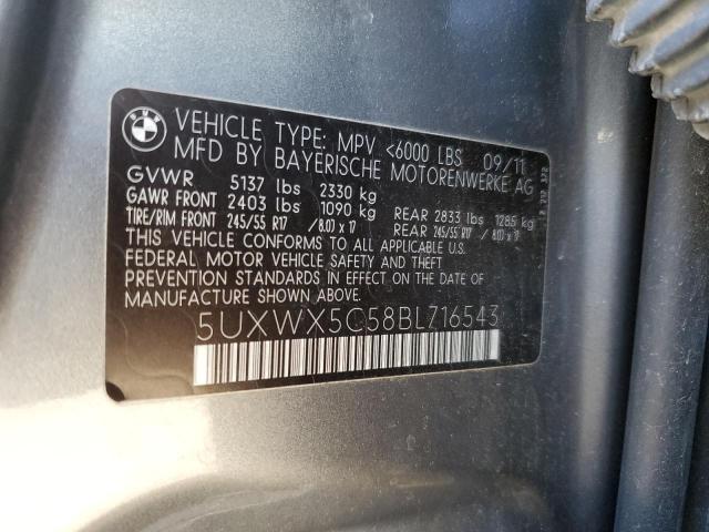 5UXWX5C58BL716543 - 2011 BMW X3 XDRIVE28I GRAY photo 13