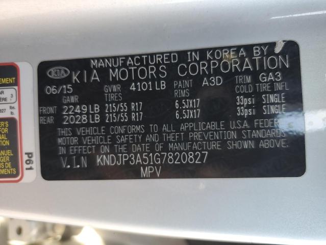 KNDJP3A51G7820827 - 2016 KIA SOUL + SILVER photo 12