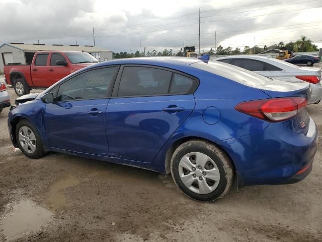 3KPFK4A78HE070582 - 2017 KIA FORTE LX BLUE photo 2