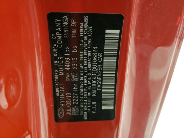 KMHHU6KJ1DU106824 - 2013 HYUNDAI GENESIS CO 3.8L RED photo 12