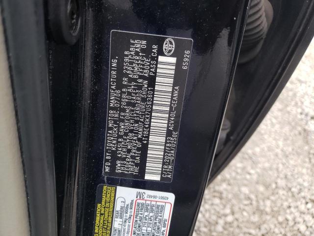 4T1BE46KX7U563601 - 2007 TOYOTA CAMRY CE BLACK photo 12