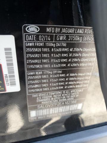 SALGV3TF2EA162384 - 2014 LAND ROVER RANGE ROVE AUTOBIOGRAPHY BLACK photo 12