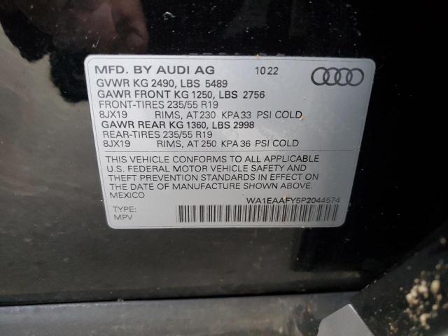 WA1EAAFY5P2044574 - 2023 AUDI Q5 PREMIUM PLUS 45 BLACK photo 13