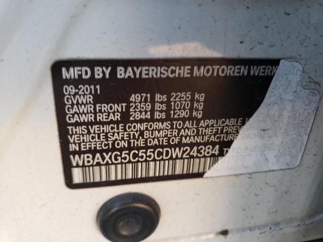 WBAXG5C55CDW24384 - 2012 BMW 528 I WHITE photo 12