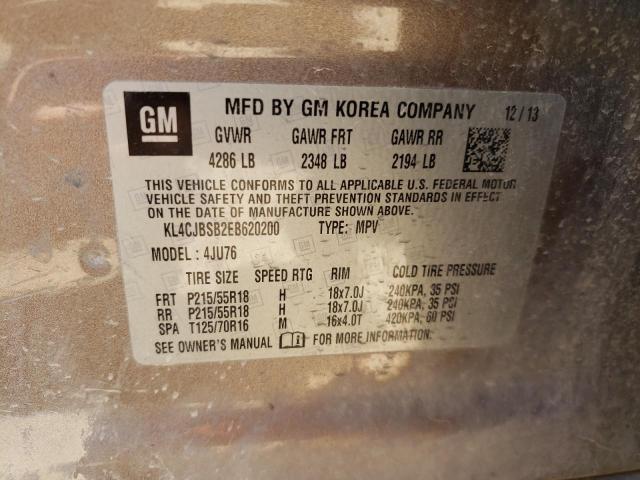 KL4CJBSB2EB620200 - 2014 BUICK ENCORE CONVENIENCE 棕色 照片 12