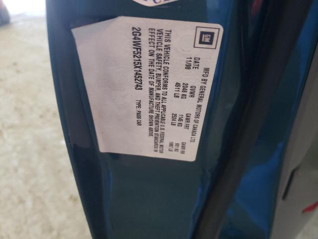 2G4WF5215X1452743 - 1999 BUICK REGAL GS Жасыл фото 12