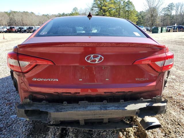 5NPE24AF1GH333878 - 2016 HYUNDAI SONATA SE RED photo 6