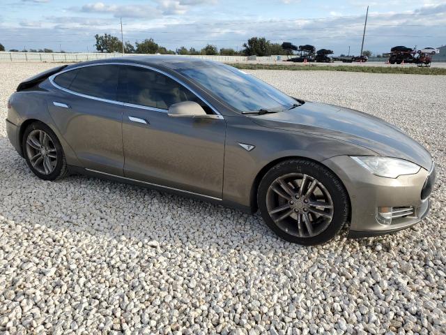 5YJSA1E29FF108410 - 2015 TESLA MODEL S BROWN photo 4