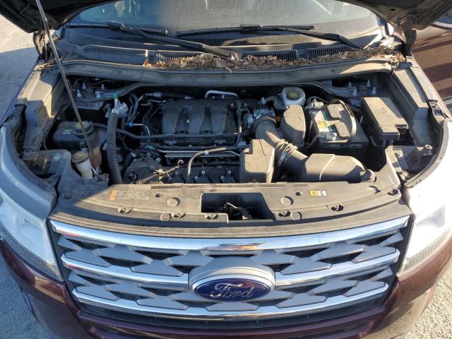 1FM5K7D82JGB58157 - 2018 FORD EXPLORER XLT MAROON photo 12