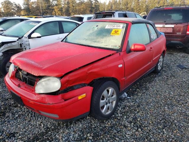 3VWDC21V01M811565 - 2001 VOLKSWAGEN CABRIO GLX წითელი ფოტო 1