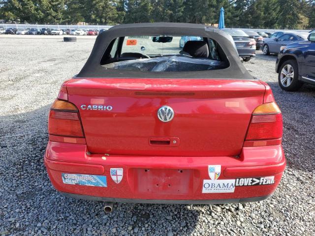 3VWDC21V01M811565 - 2001 VOLKSWAGEN CABRIO GLX წითელი ფოტო 6
