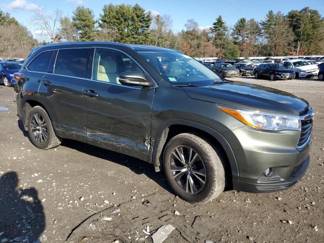 5TDJKRFH2GS319505 - 2016 TOYOTA HIGHLANDER XLE GREEN photo 4
