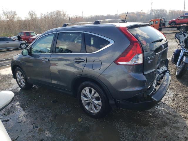 2HKRM4H72DH616361 - 2013 HONDA CR-V EXL GRAY photo 2